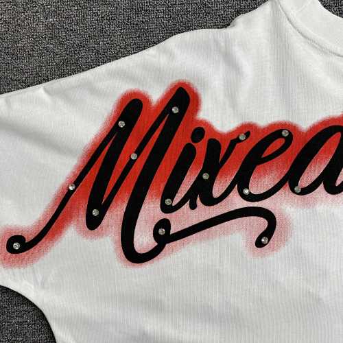 Mixed Emotion Red Rhinestone Cropped Tee