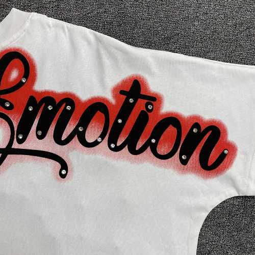 Mixed Emotion Red Rhinestone Cropped Tee