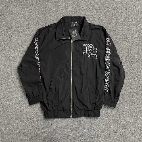 MIXED EMOTION RHINESTONE NAYLON TRACK JACKET