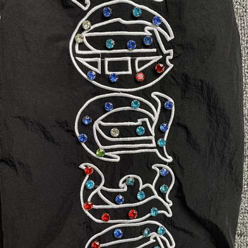 MIXED EMOTION RHINESTONE NAYLON TRACK JACKET