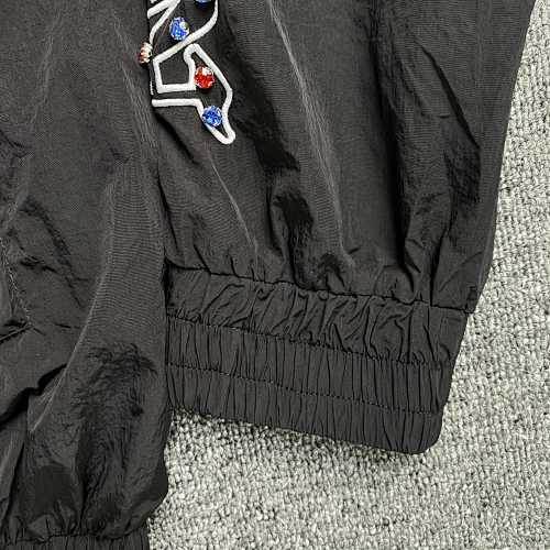MIXED EMOTION RHINESTONE NAYLON TRACK JACKET