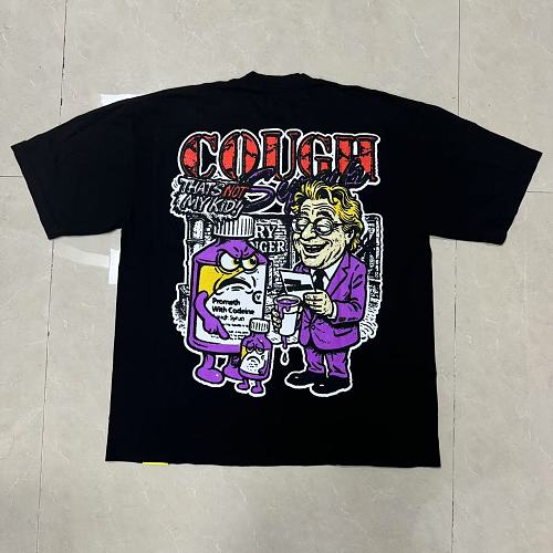 Cough Syrup Classic Logo Tee Black Red