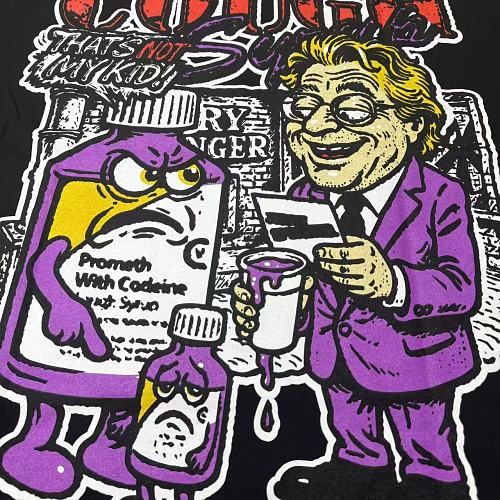 Cough Syrup Classic Logo Tee Black Red