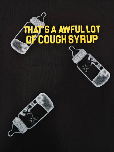 Awful Lot of Cough Syrup T-Shirt with Bottle Graphics