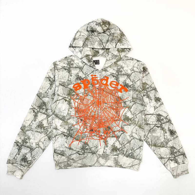 Sp5der Realtree OG Web V2 Zip Hoodie 'White Camo'