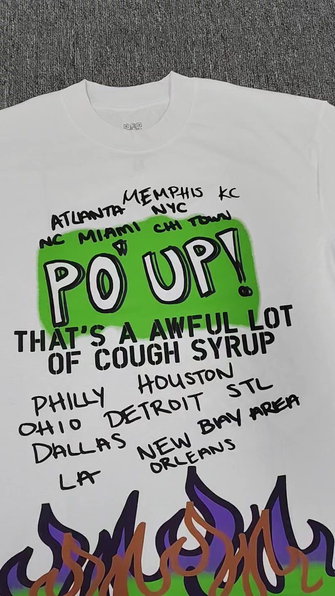 Awful Lot Of Cough Syrup Po Up Tee