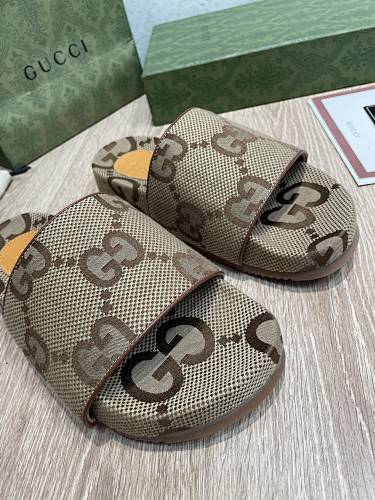 Gucci  GG Canvas Platform Slide Sandal