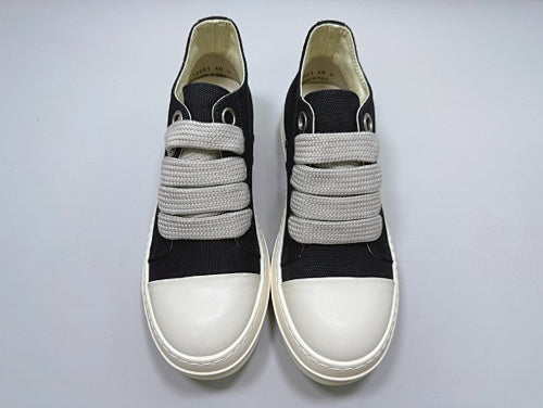 rick owens jumbo lace black low