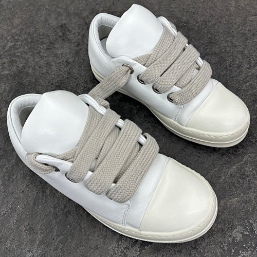rick owens jumbo lace low white