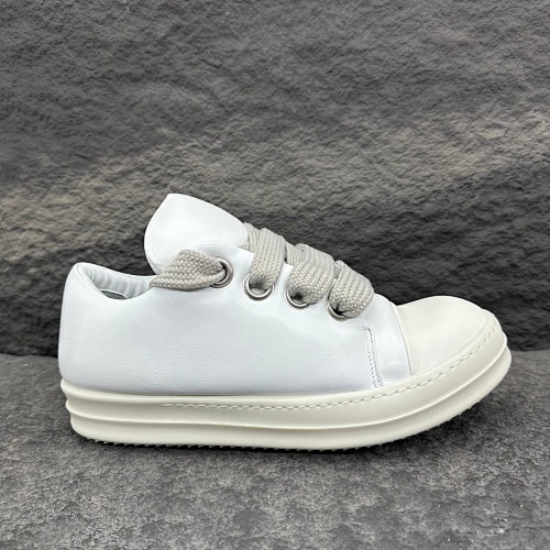 rick owens jumbo lace low white