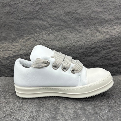 rick owens jumbo lace low white