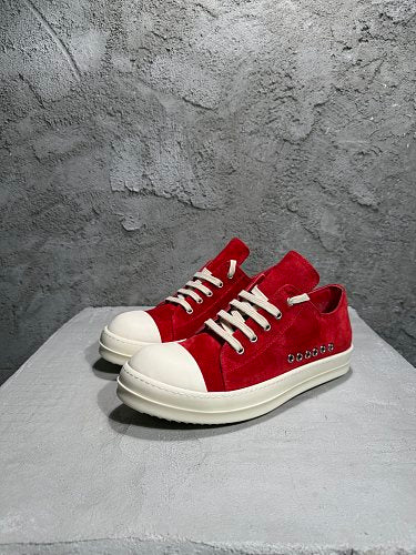 Rick Owens Extreme Low Sneakers red