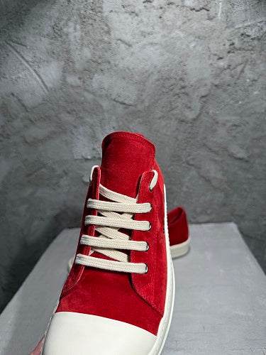 Rick Owens Extreme Low Sneakers red
