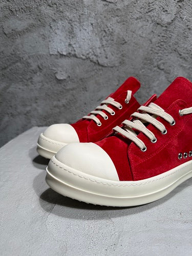 Rick Owens Extreme Low Sneakers red