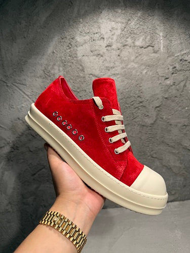 Rick Owens Extreme Low Sneakers red
