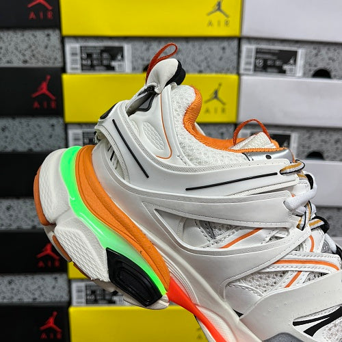 Balenciaga Track Sneaker 'White Orange' LED