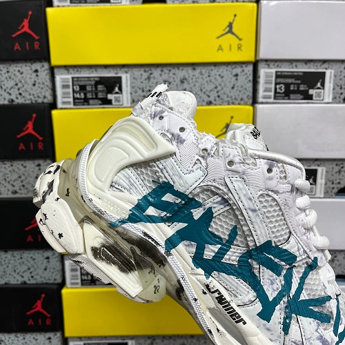 Balenciaga Runner Sneaker 'Graffiti - White Blue'